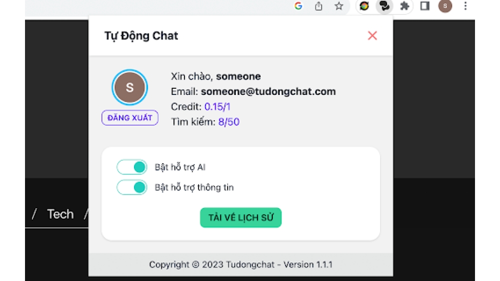 Tự động Chat - Chrome Extension