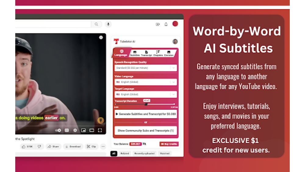 Tubelator AI - Chrome Extension