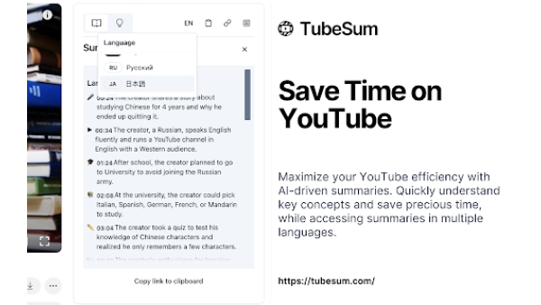 TubeSum - Chrome Extension