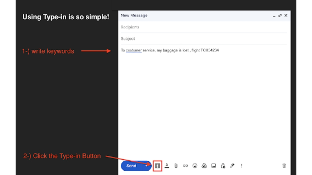 Type-in - Chrome Extension