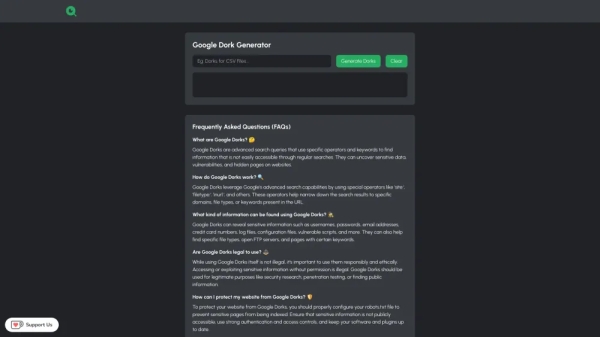 Ubdroid Google Dork Generator
