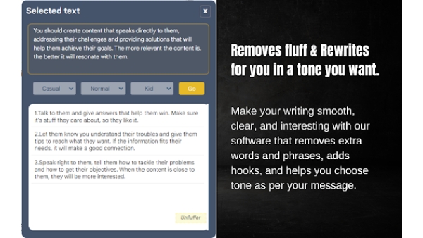 UnFluffer - Chrome Extension