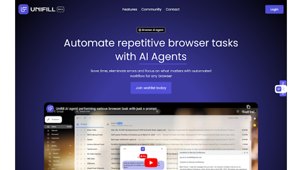 UniFill AI - Chrome Extension