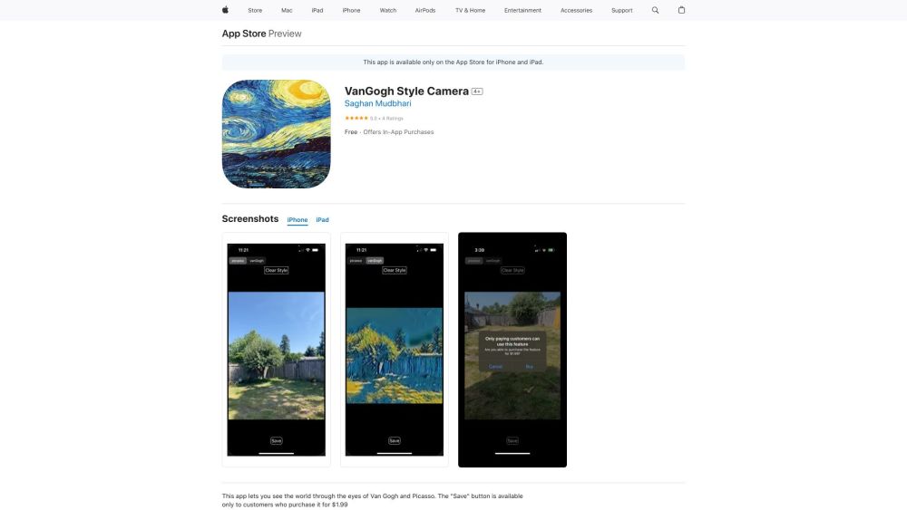 VanGogh Style Camera