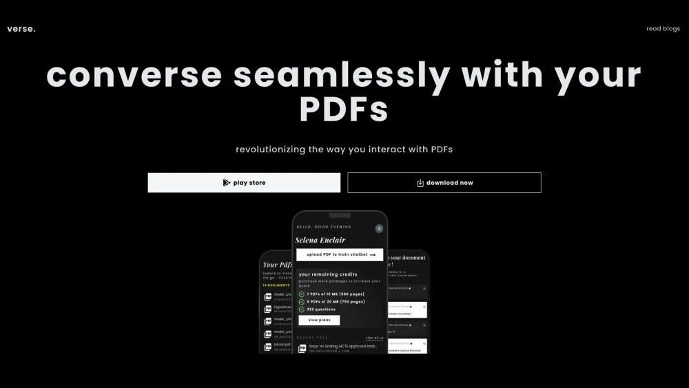 VERSE - chat with PDFs