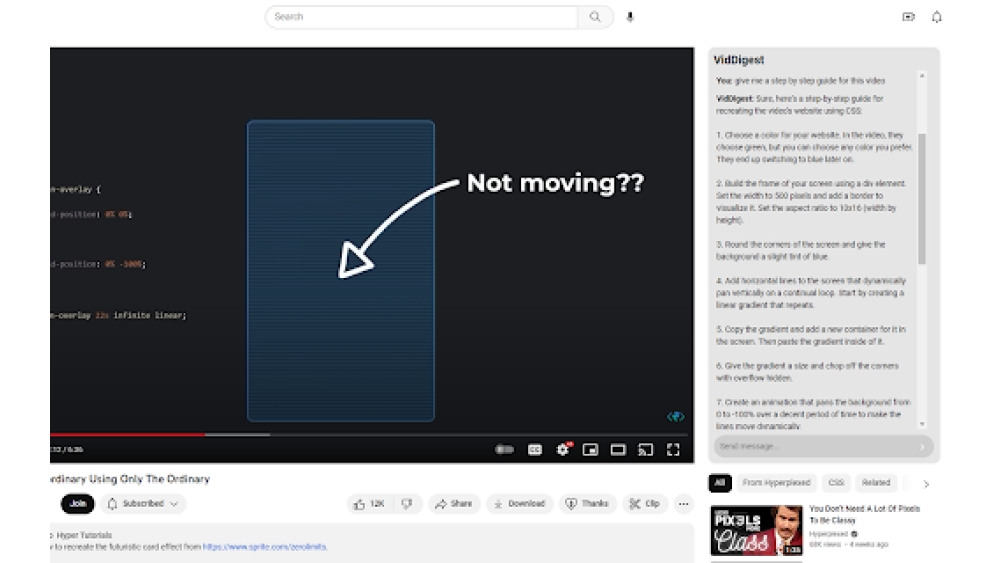 VidDigest - Chrome Extension