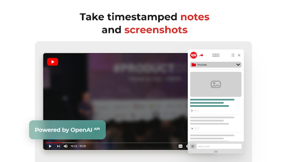 Video notetaking powered by OpenAI API - Chrome Extension