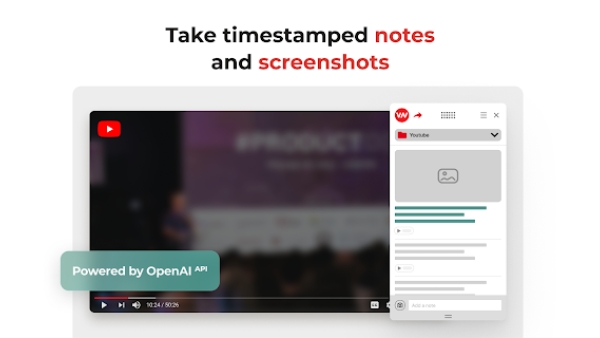 Video notetaking powered by OpenAI API - Chrome Extension