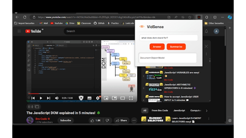 VidSense - Chrome Extension