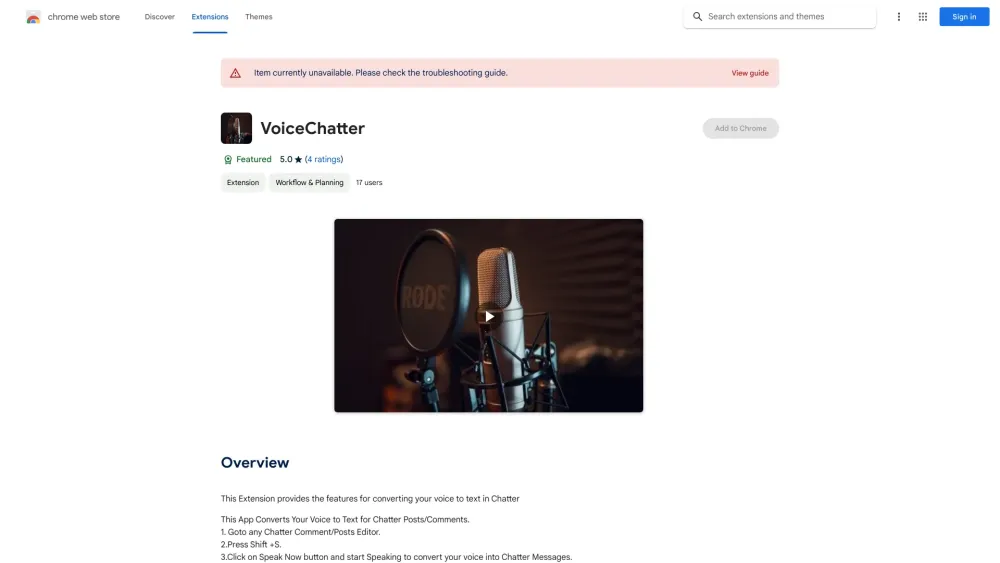 Voice to Chatter Converter - Chrome Extension