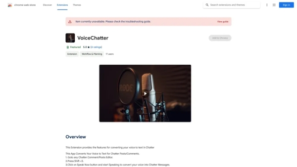 Voice to Chatter Converter - Chrome Extension