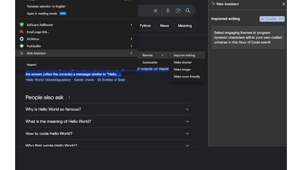 Web Assistant - Chrome Extension