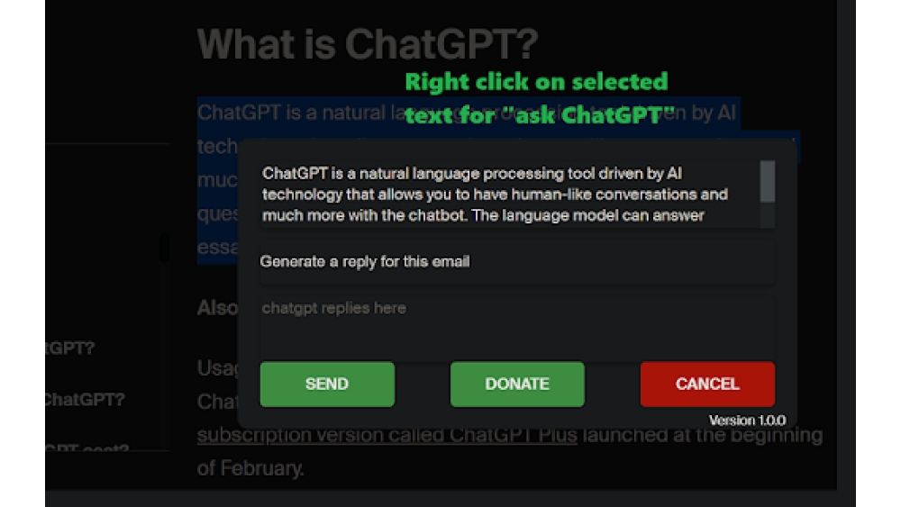 Web ChatGPT.ai - Chrome Extension