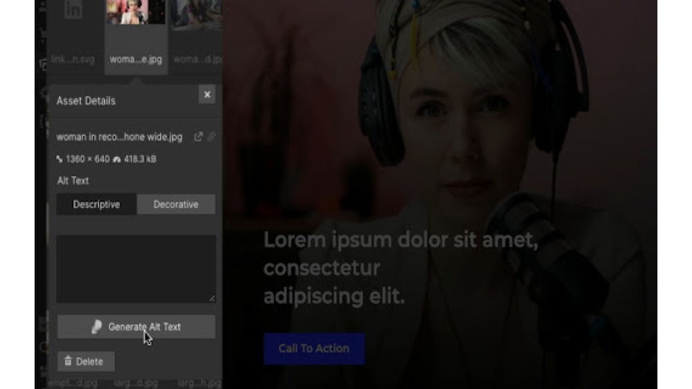 Webflow AI Alt Text Generator - Chrome Extension