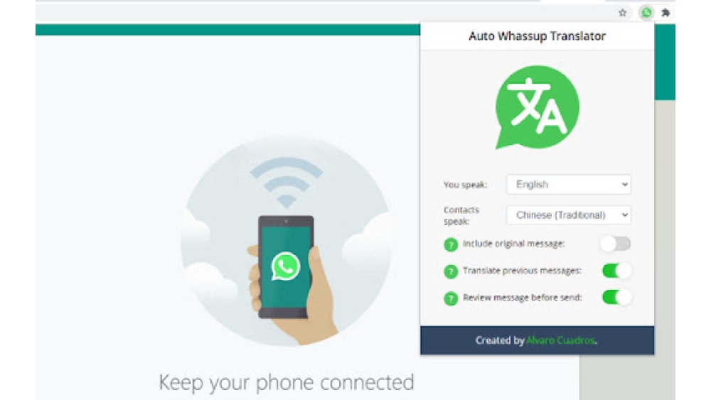 WhatsApp Translator - Chrome Extension