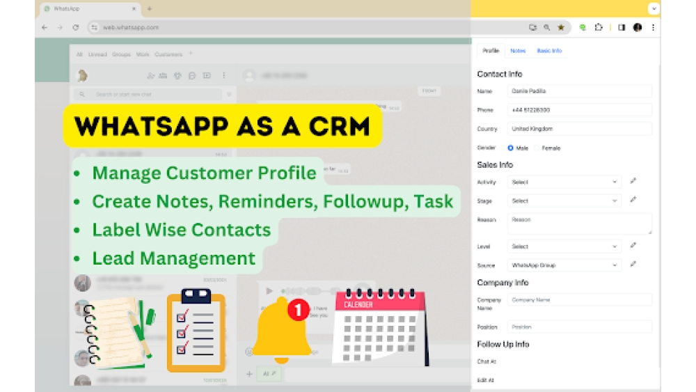 WhatsCRM - Chrome Extension