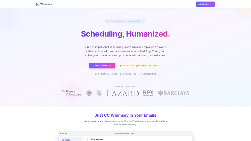 Whimsey Scheduler