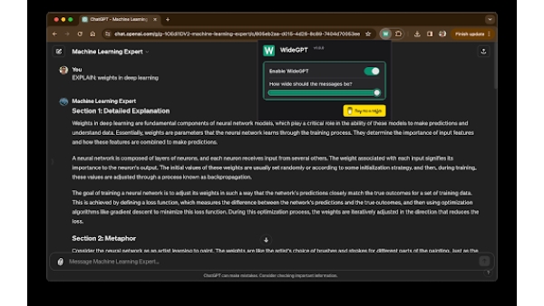Wide GPT - Chrome Extension