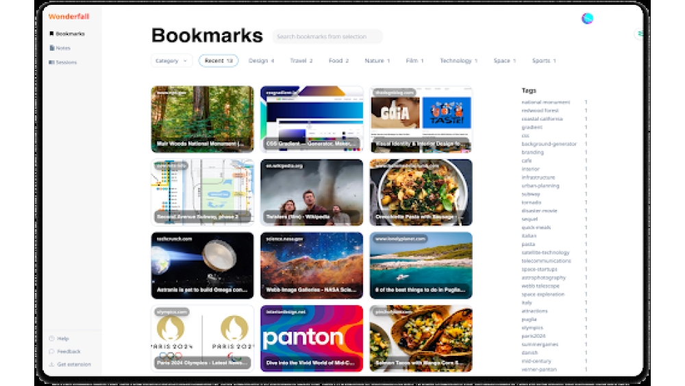 Wonderfall - Chrome Extension