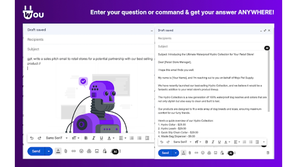 Wou AI Browser Integration - Chrome Extension