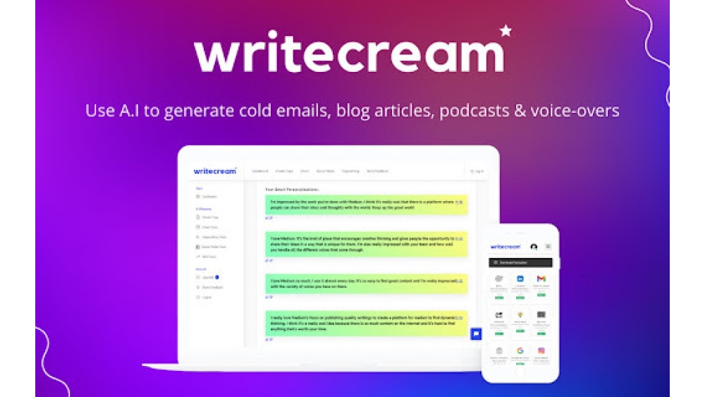 Writecream - Chrome Extension