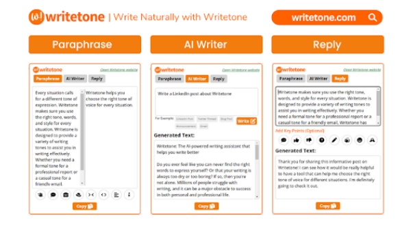 Writetone - Chrome Extension