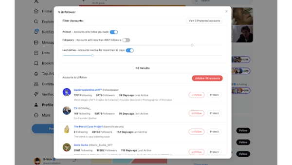 X Unfollower - Chrome Extension