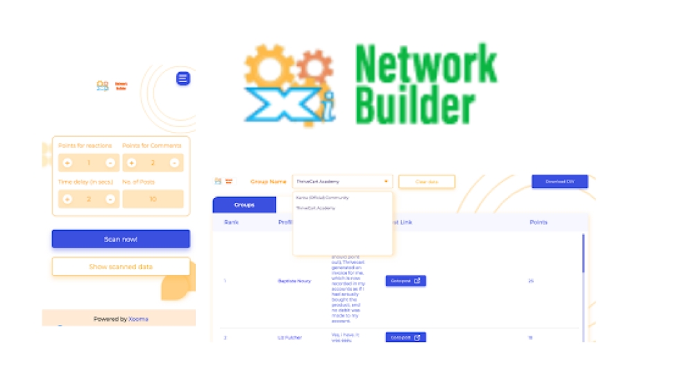 Xooma Intelligence Network Builder - Chrome Extension