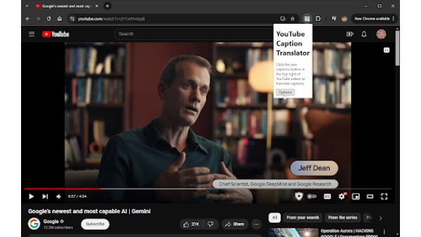 Youtube Caption Translator - Chrome Extension