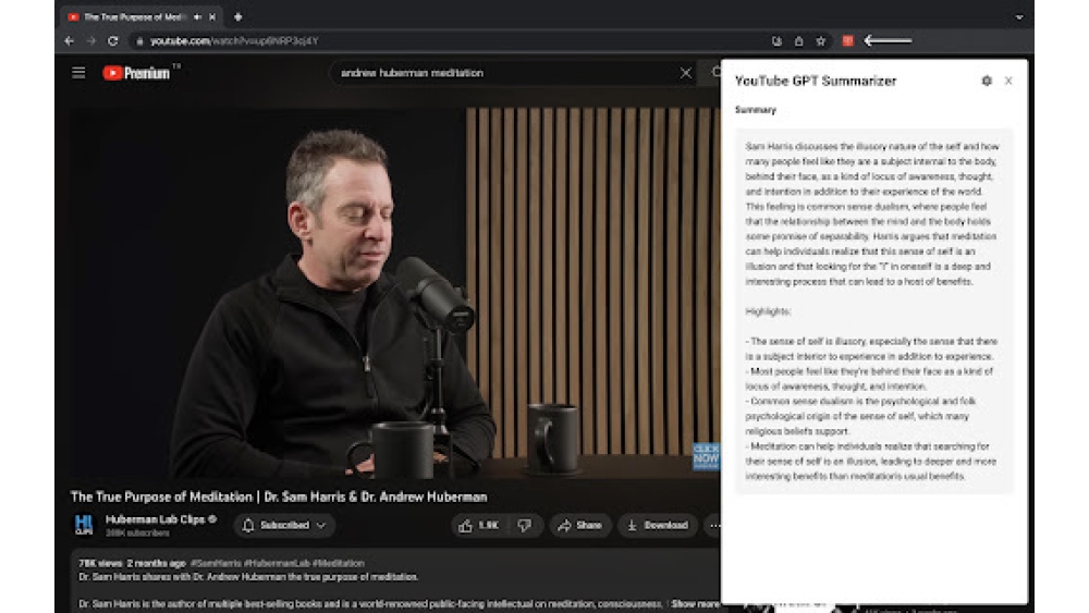 YouTube Summary via ChatGPT - Chrome Extension