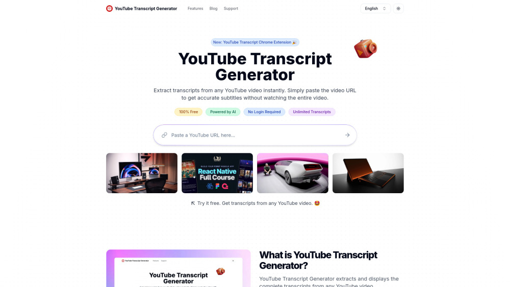 YouTube Transcript Generator