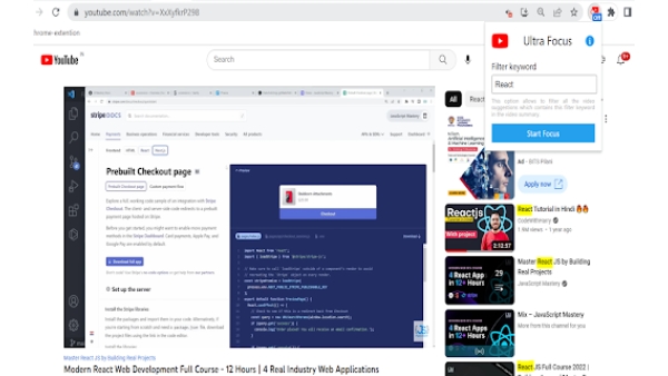 YouTube Ultra Focus Mode - Chrome Extension