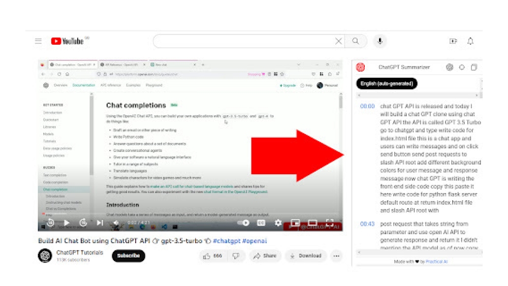 YouTube Video Summarizer - Chrome Extension