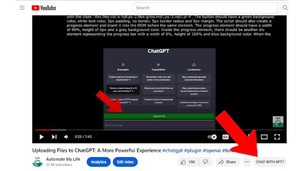 YouTubeGPT Plugin - Chrome Extension