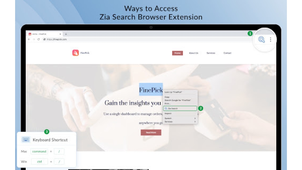 Zia Search - Chrome Extension