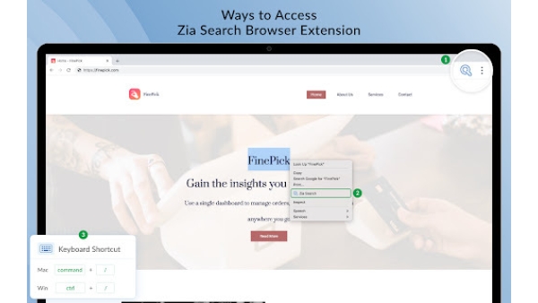 Zia Search - Chrome Extension