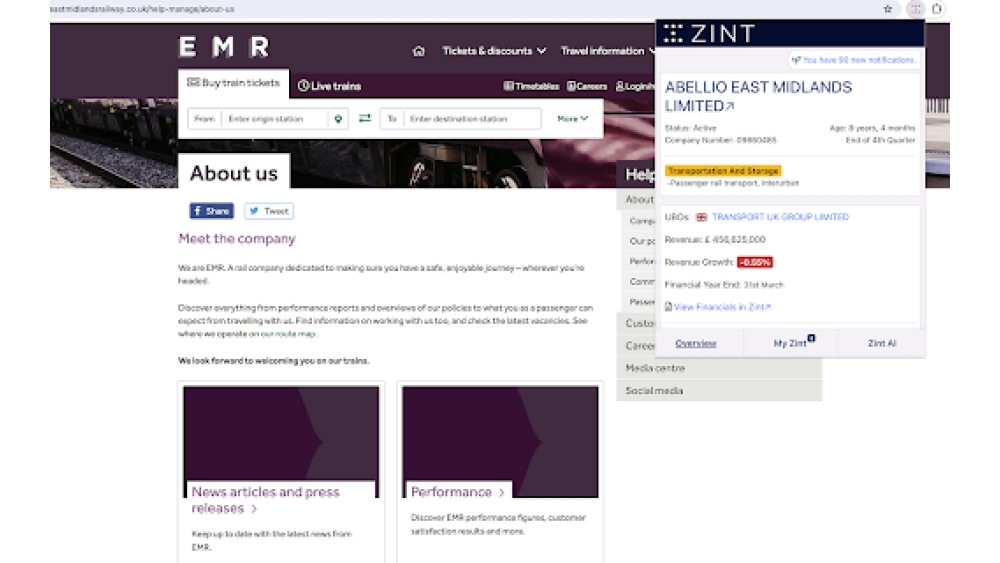 Zint - Chrome Extension