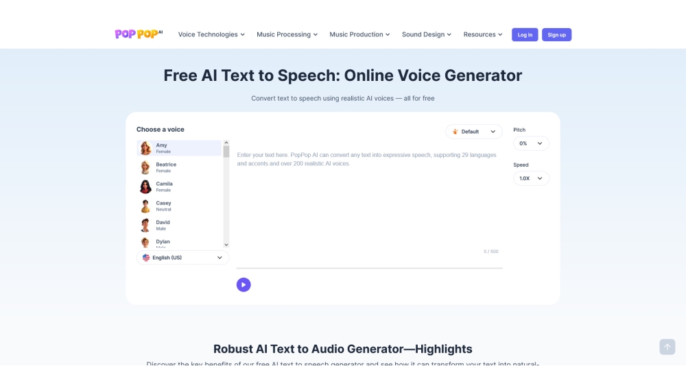 PopPop AI Text to Speech