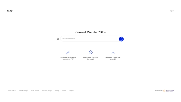 Web2PDFConvert