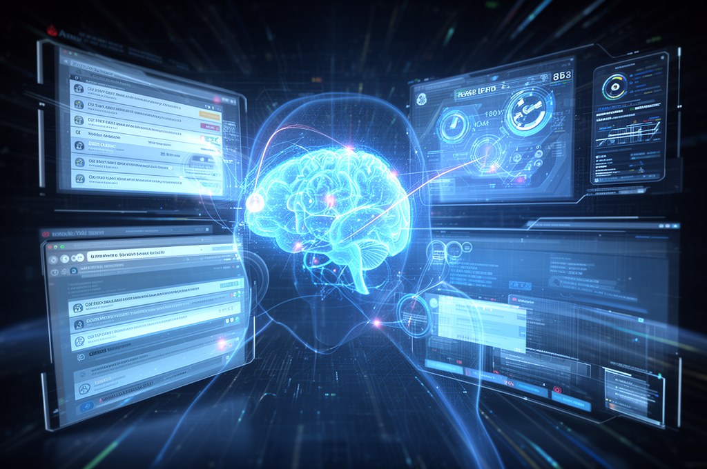 futuristic AI-assisted search concept