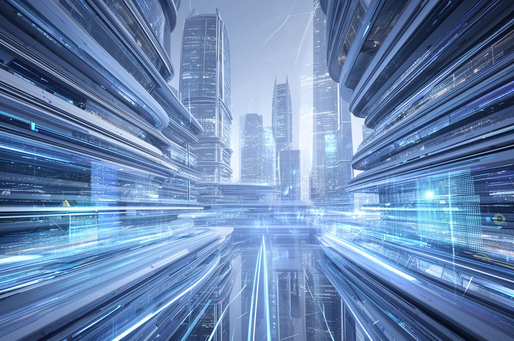 futuristic AI architecture concept