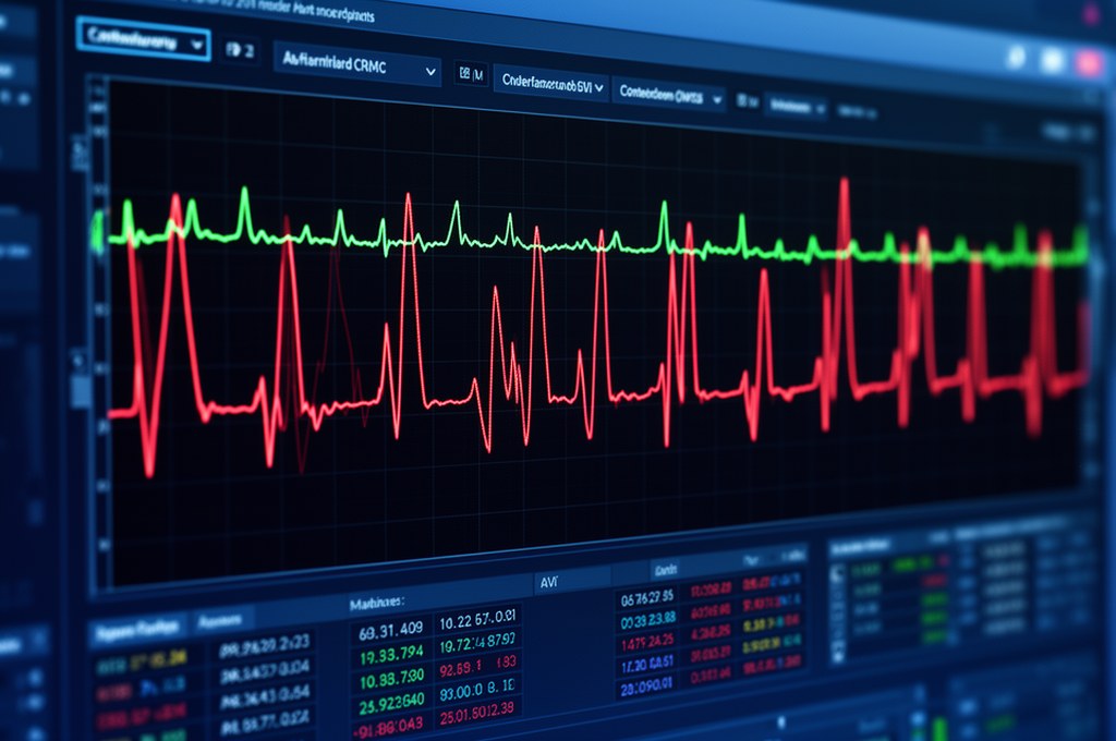 AI analyzing ECG data for heart patients
