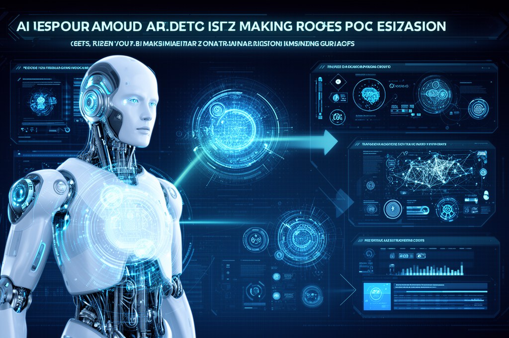 Futuristic AI explaining its decision-making process