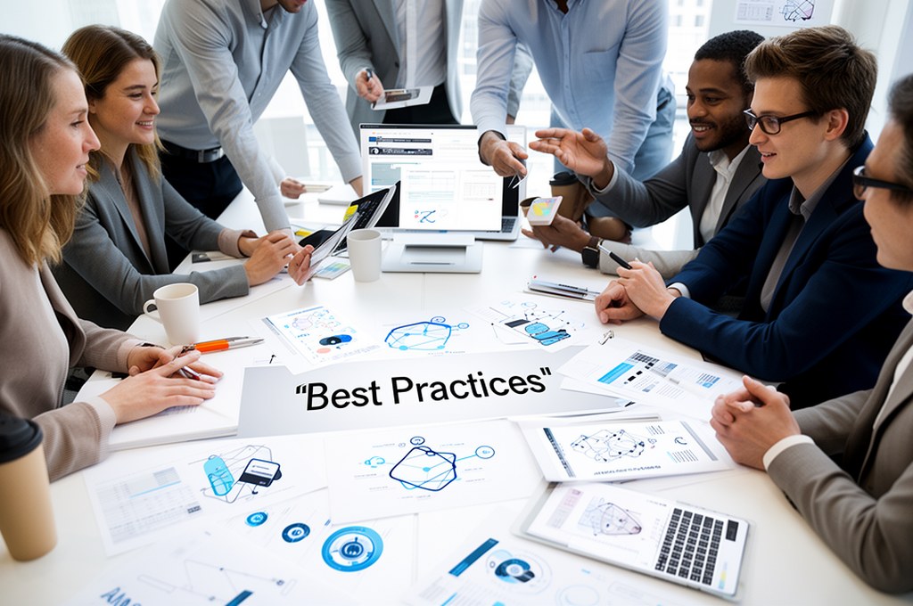 team sharing best practices around AI table