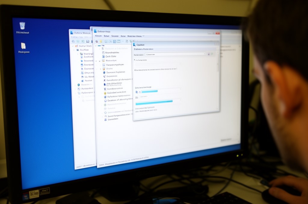 Installing software on a computer screen