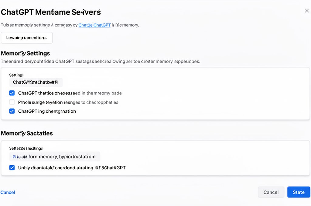 Visualization of ChatGPT memory settings