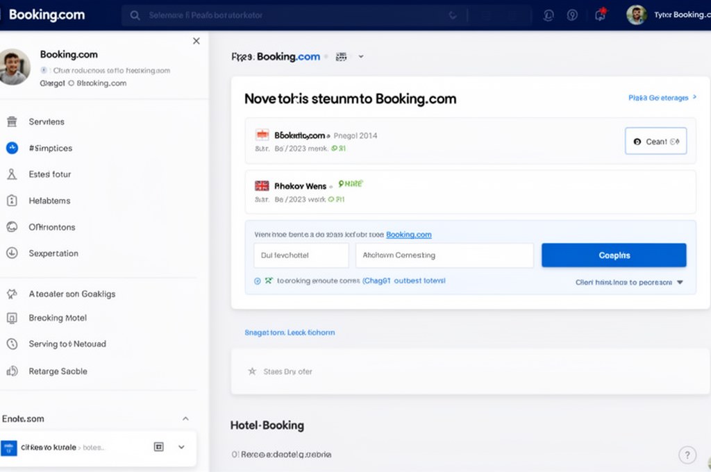 User interacting with ChatGPT to book a hotel via Booking.com