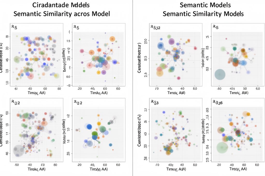 Comparison of semantic similarity across models