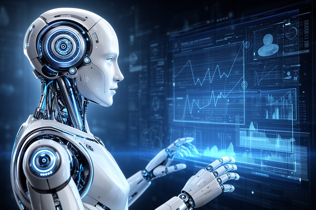 futuristic AI analyzing user data