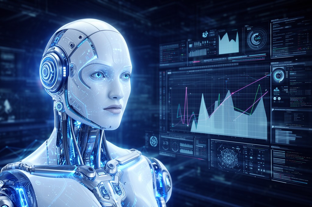 futuristic AI analyzing user data